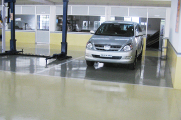 Service-centre floor coating