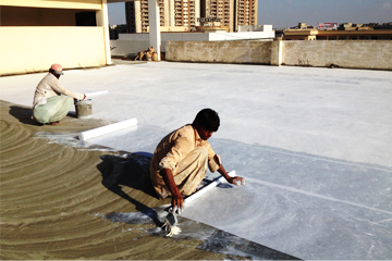 Summer cool coating application
